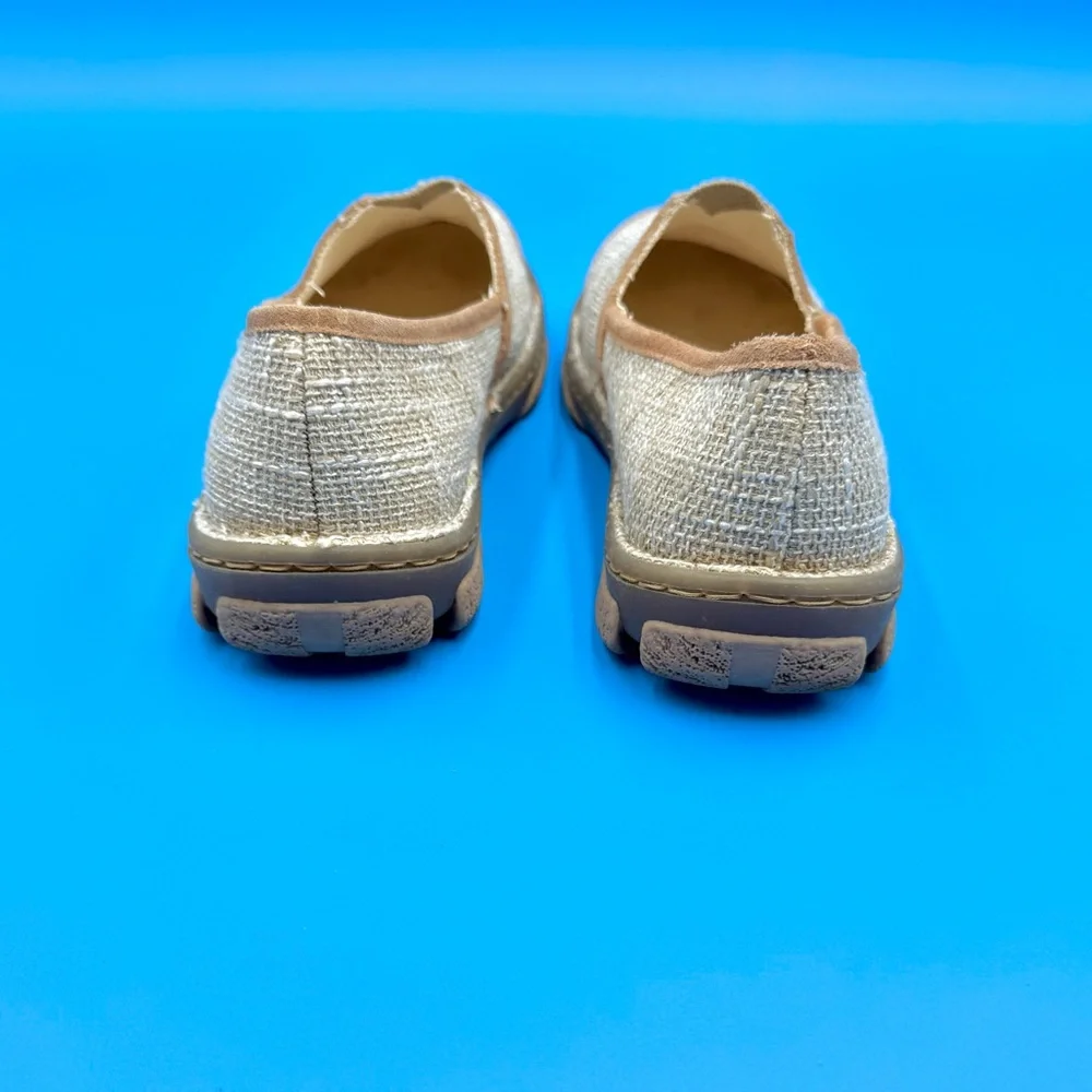 Tony Lama Tan and‎ Cream Slip-On Loafers